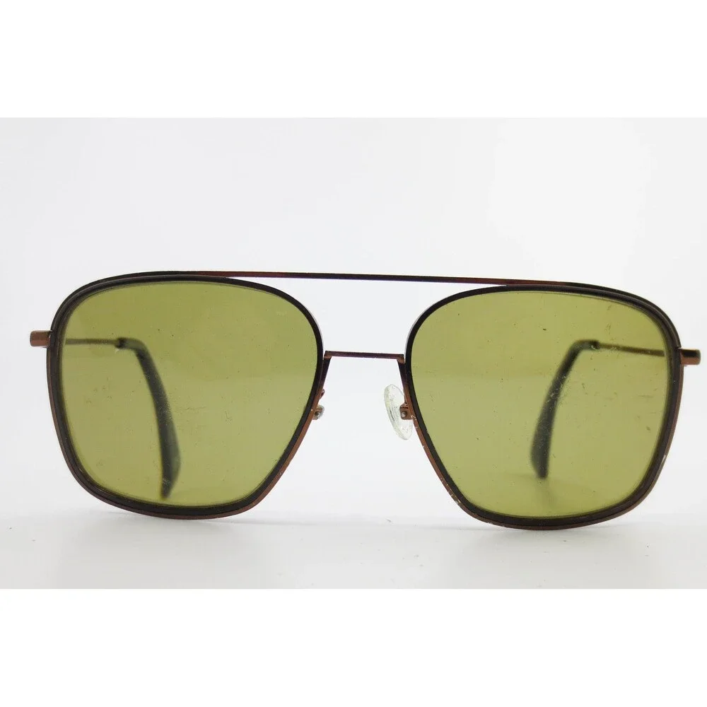 Colours by Alexander Julian Finzi Brown Square Aviator Eyeglass Frames 56-17-145